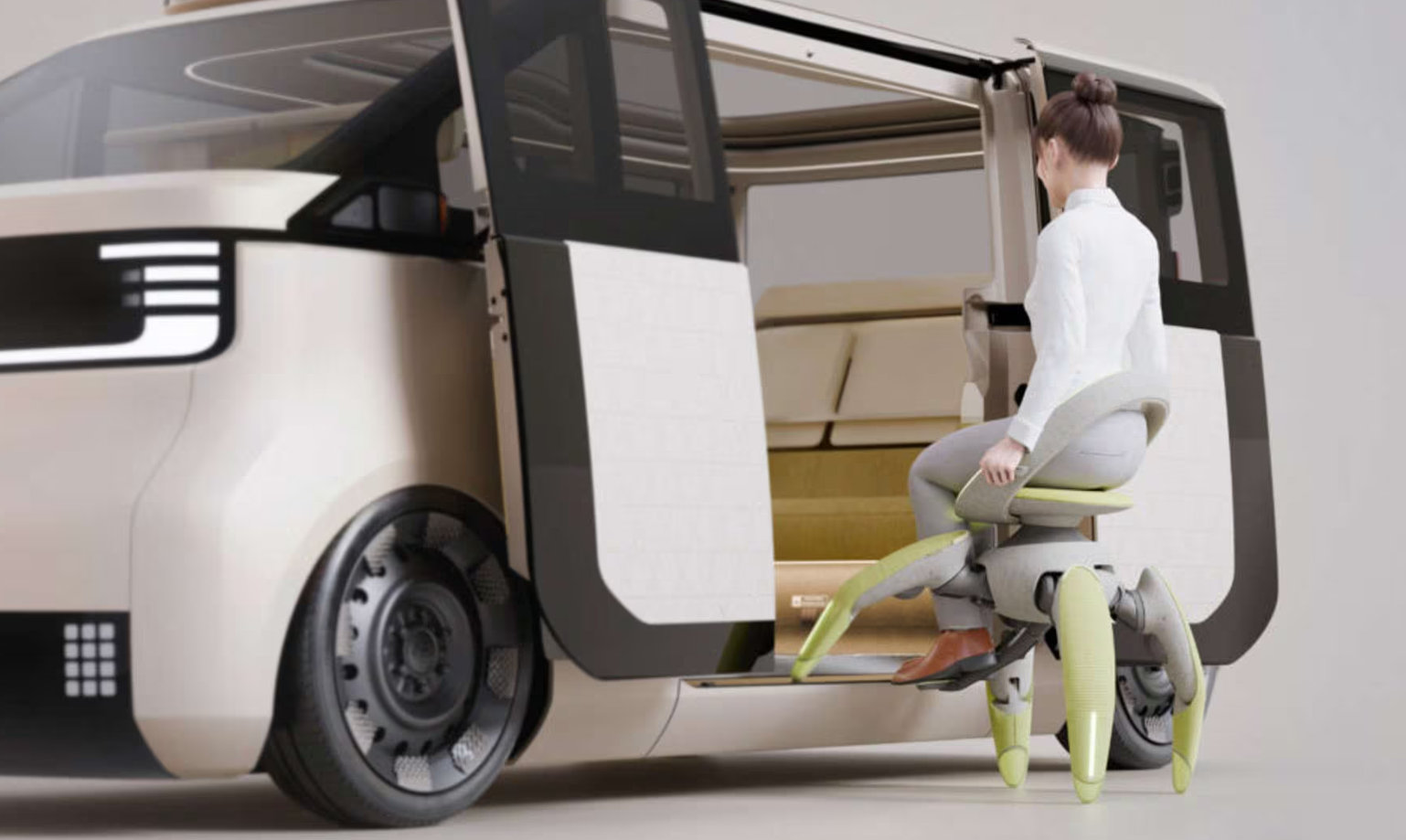 사람 태우고 계단 오르는 '의자 로봇'